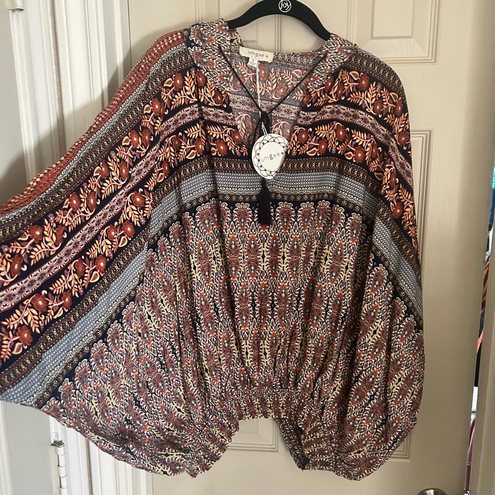 Umgee Multicolor Bohemian Blouse